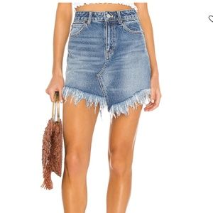 NWT WE THE FREE Bailey Denim mini skirt